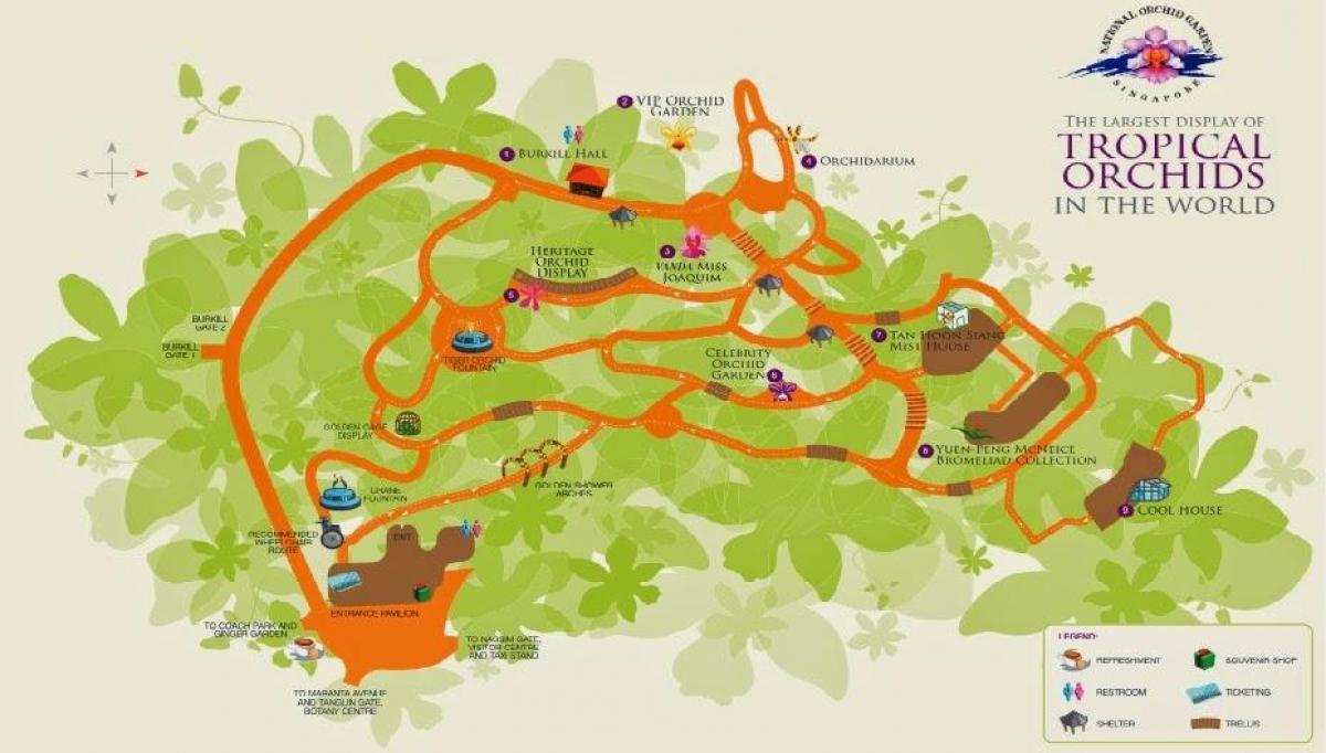 Singapore botanic gardens karta