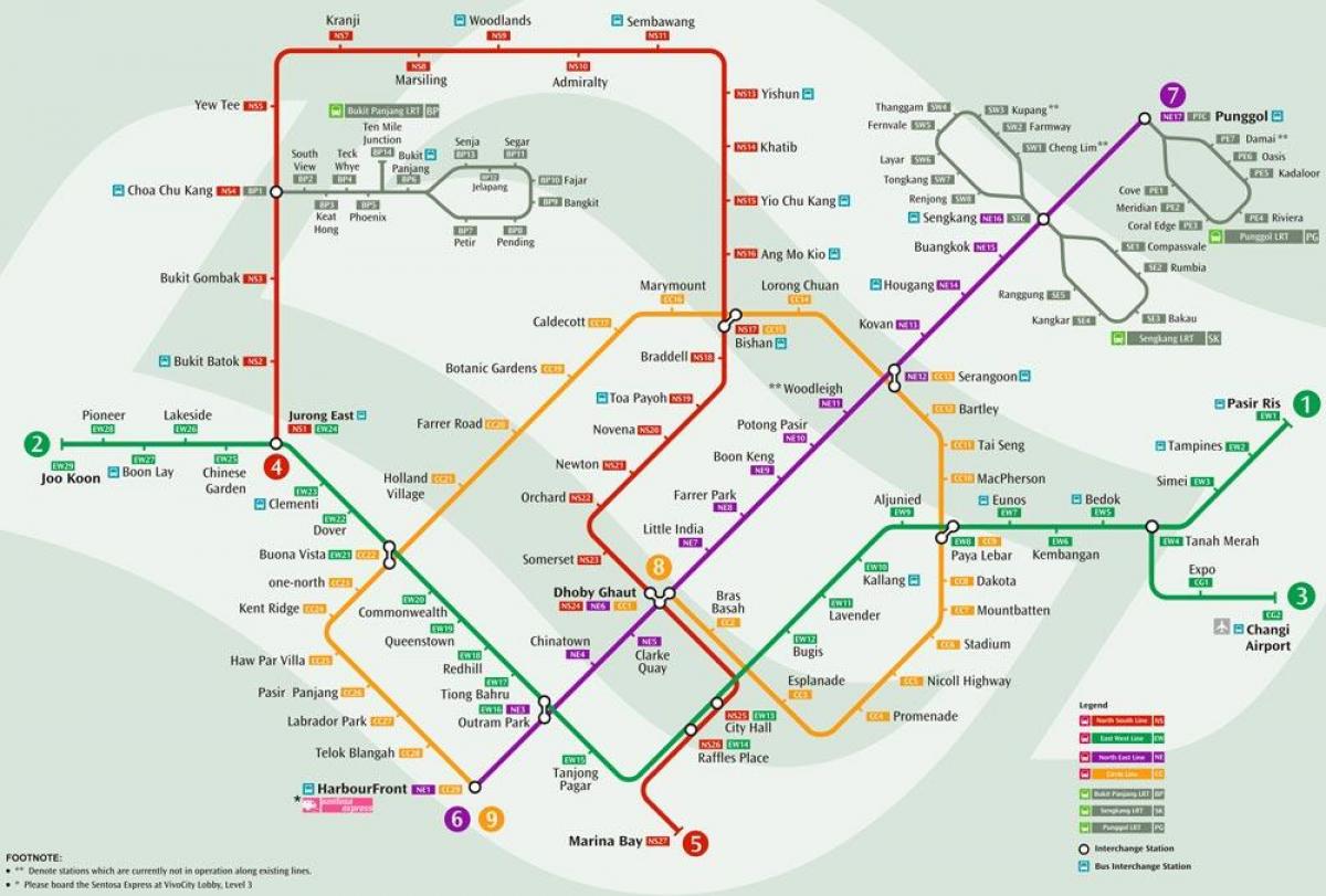 mrt system karta Singapore