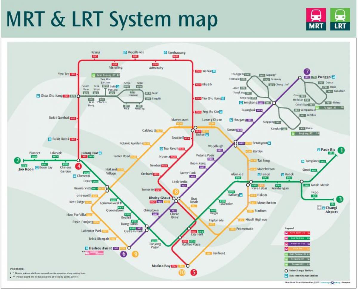 lrt rutt karta Singapore