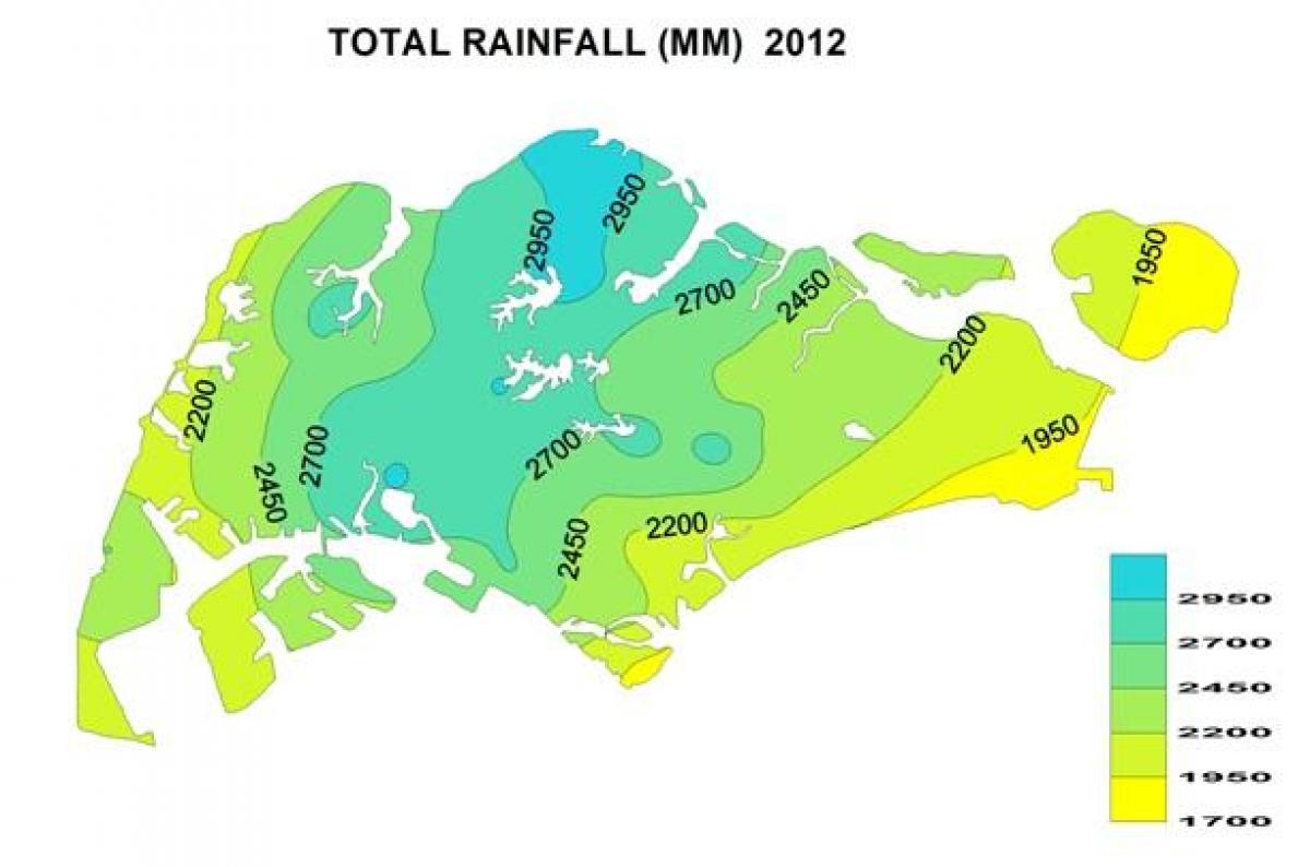 Singapore regn karta