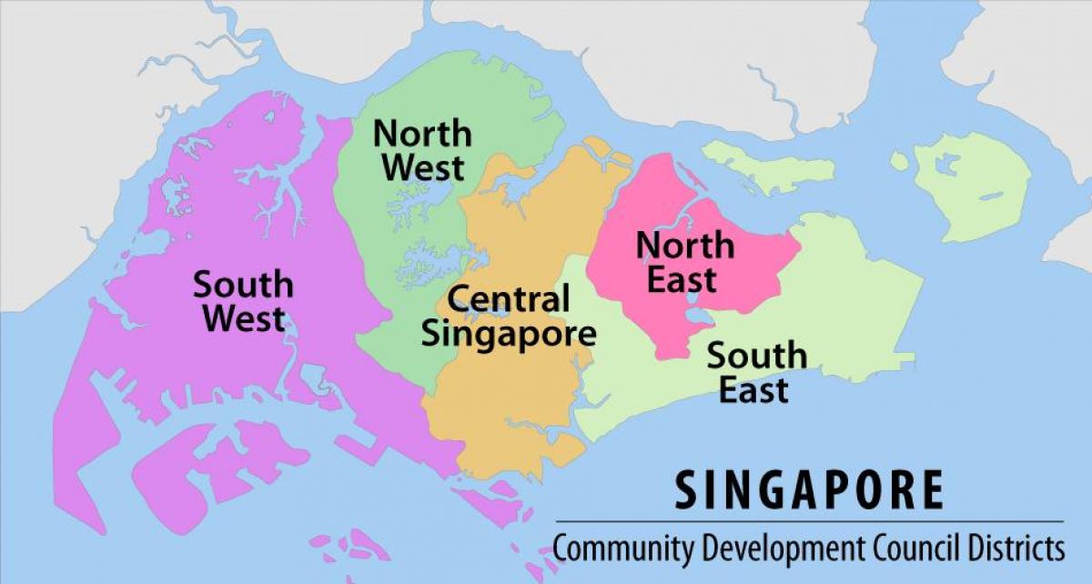 karta över Singapore regionen