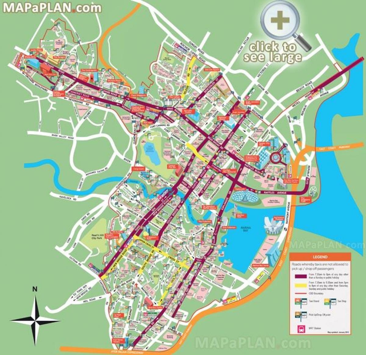 street karta över Singapore