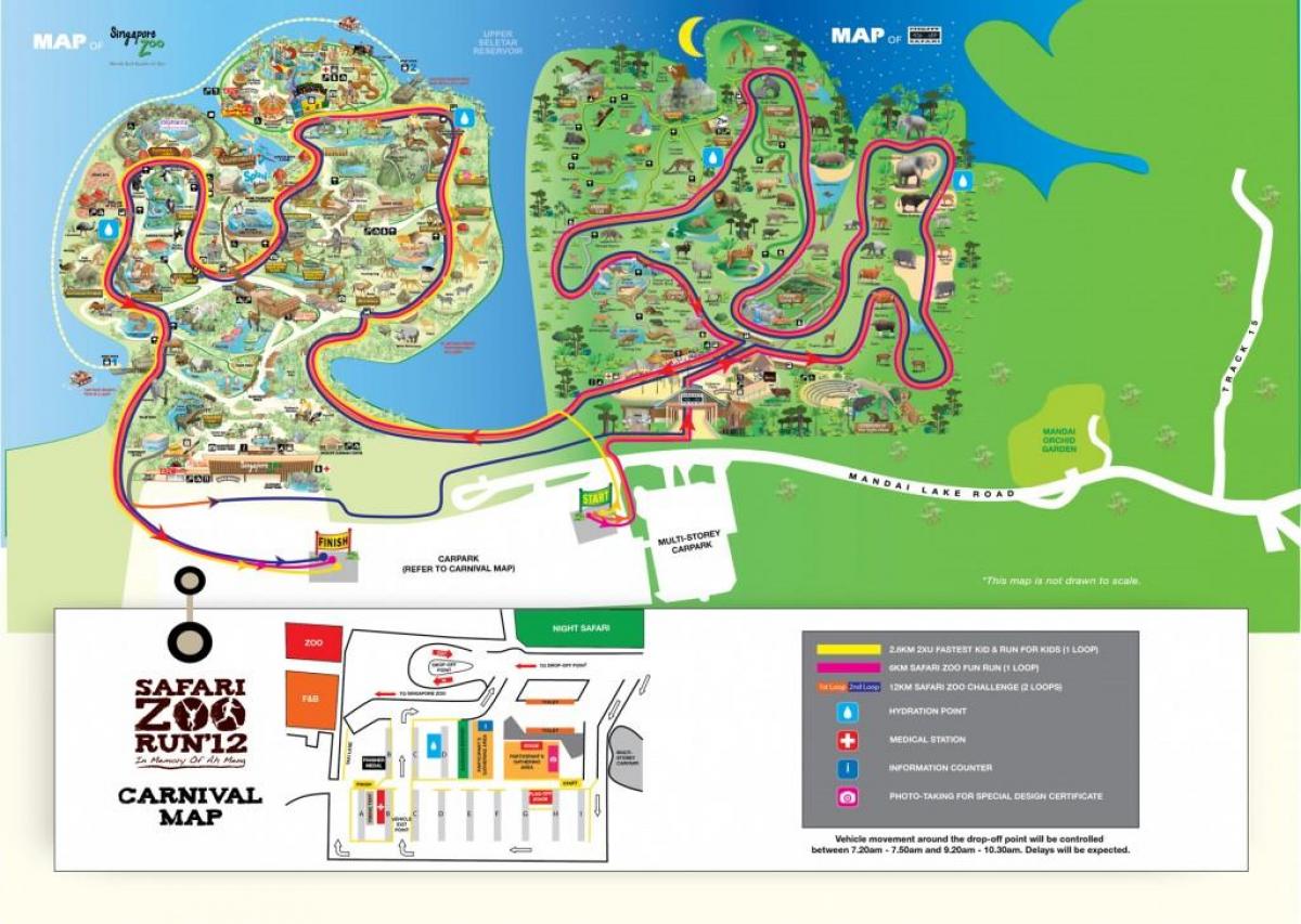 karta över Singapore zoo