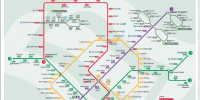 Lrt rutt karta Singapore