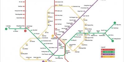 Mrt-stationen karta Singapore