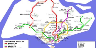 Mrt-stationen Singapore karta