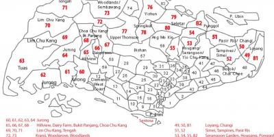Singapore postnummer karta