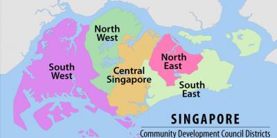 Karta över Singapore regionen