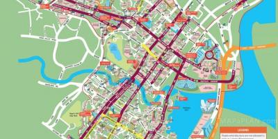 Street karta över Singapore