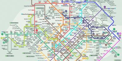 Karta över Singapore transport