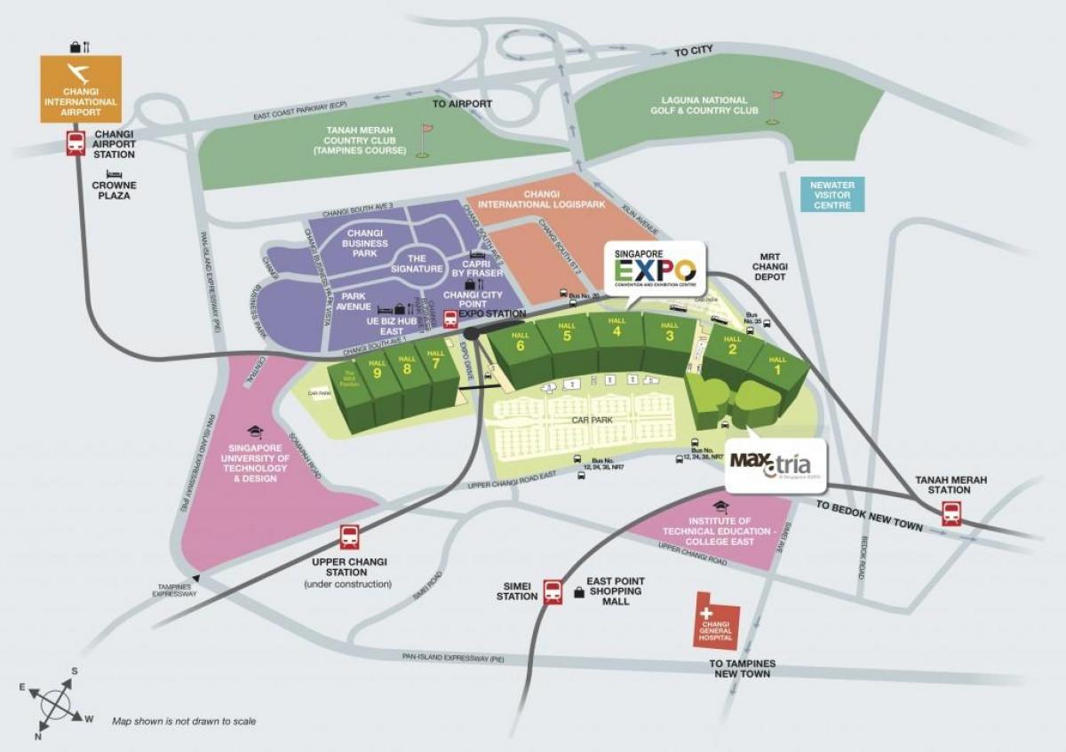 karta över Singapore expo