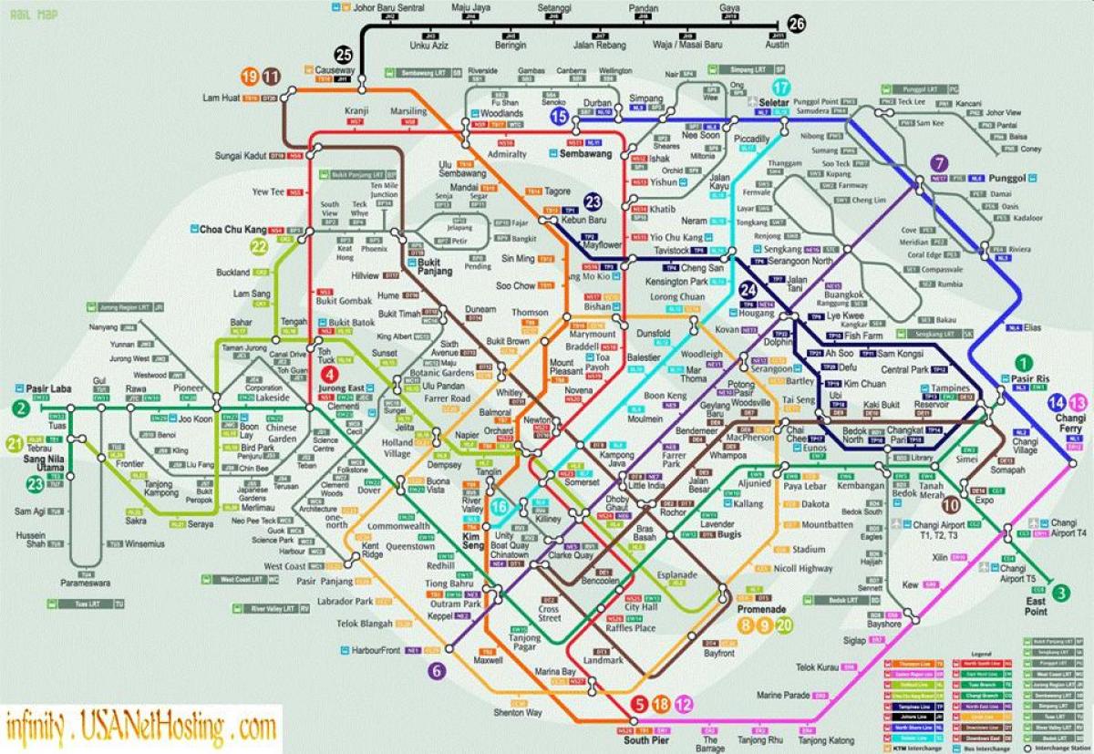 karta över Singapore transport
