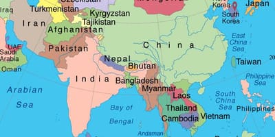 Singapore asien karta
