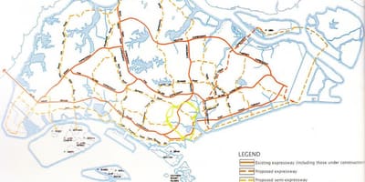 Singapore motorväg karta